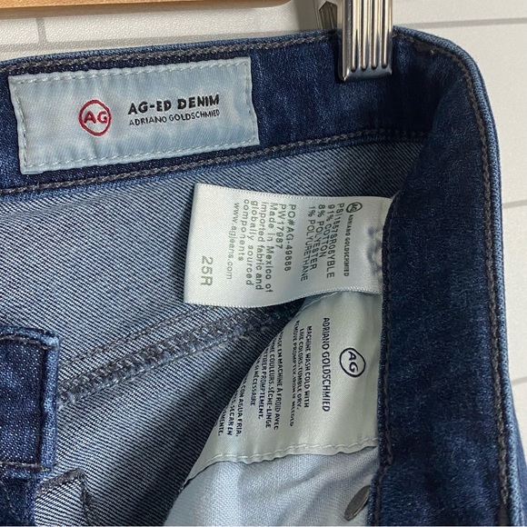 Adriano Goldschmied The Prima Crop Cigarette Crop Jeans Sz 25 Dark Stretch Denim - Picture 5 of 10